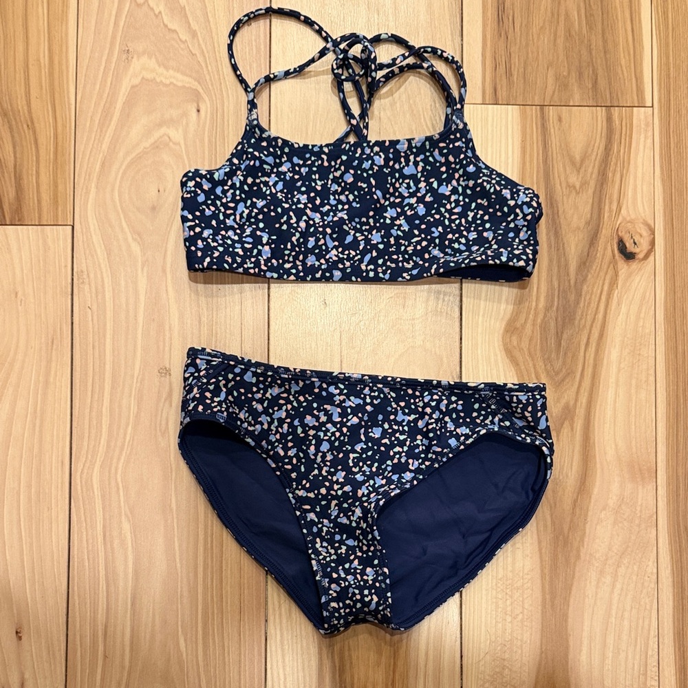 Athleta Kids Bikini - Navy with Multicolor Pattern